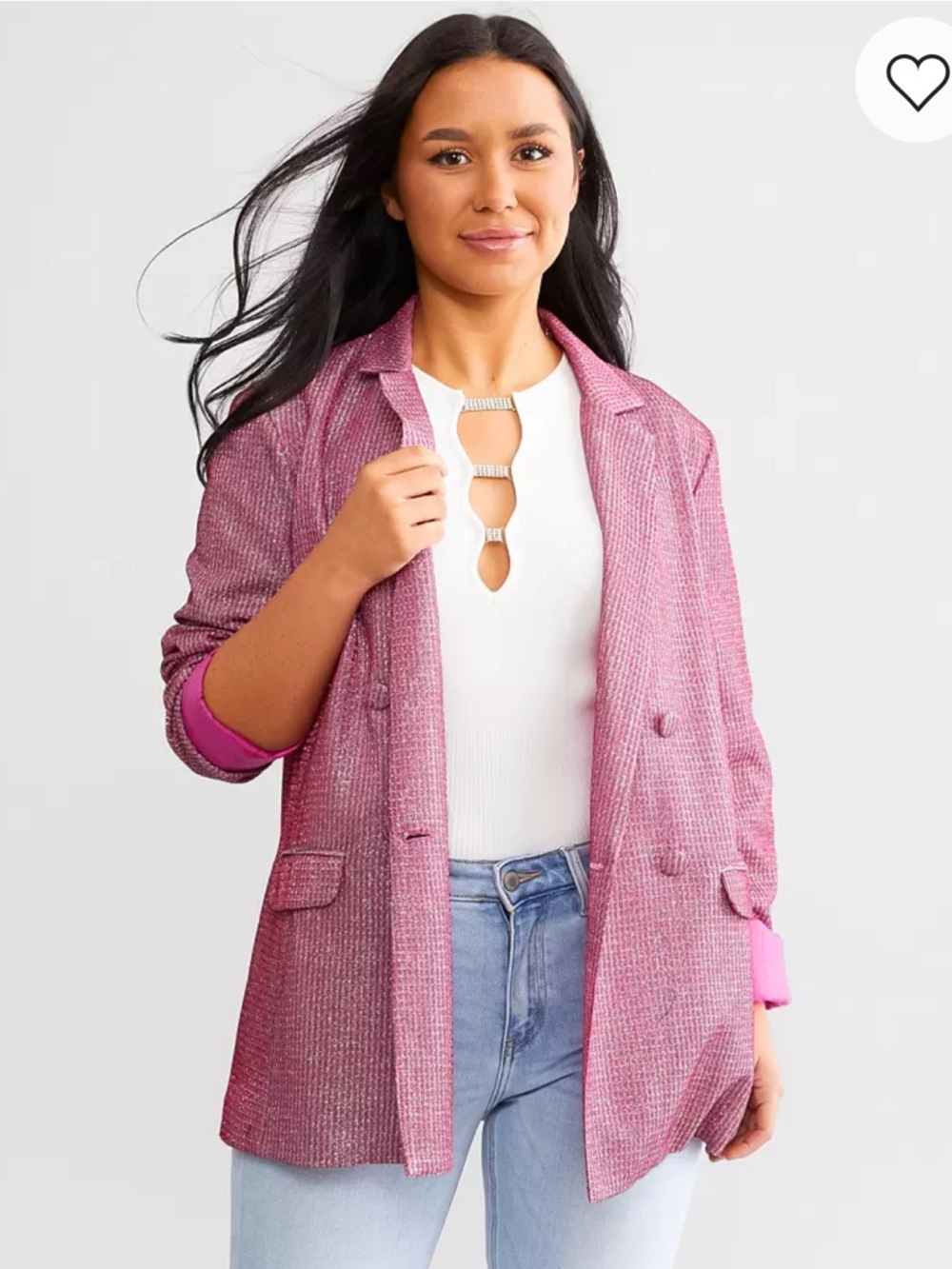 Buckle metallic Blazer